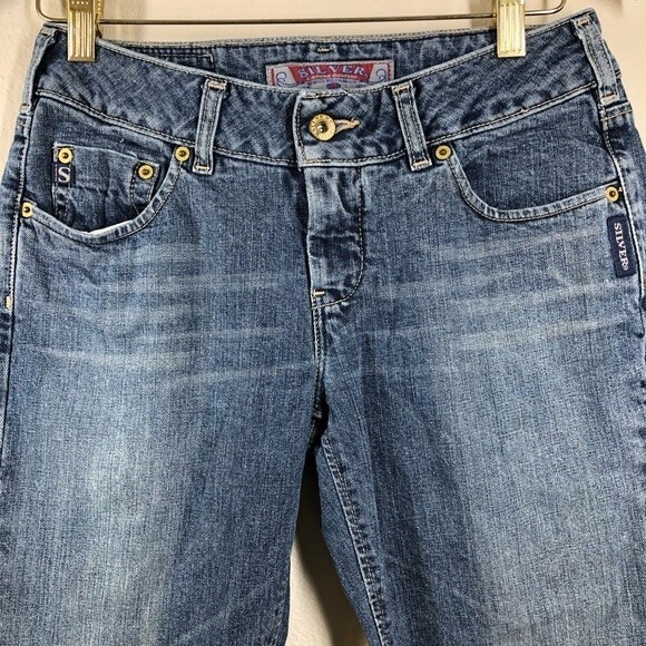 Vintage Silver Jean Capri Pants Denim 29 - Picture 2 of 9